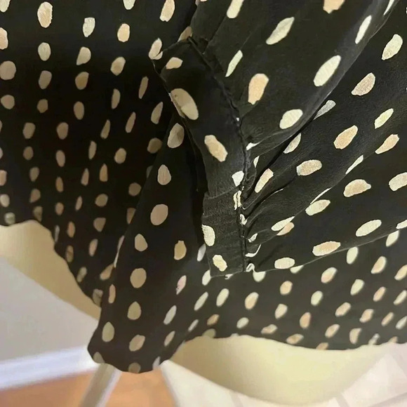 [S]Madewell Silk Poet Shirt Blouse In Paintdot (05196)  V Neck Button Down - Picture 4 of 12